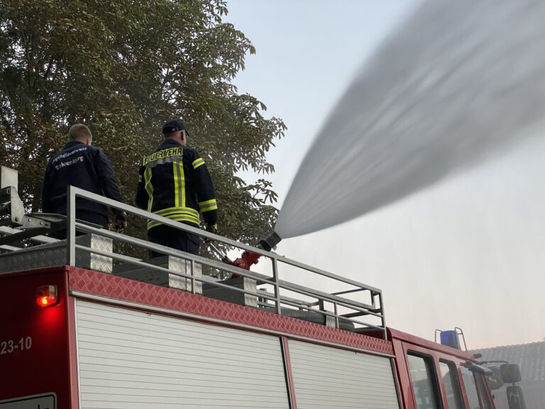 Wasser ablassen durch den stv. Gemeindebrandmeister